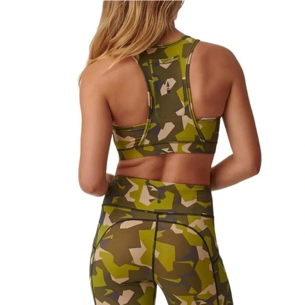 BASS OUTDOOR women Back Phone Pocket Removable Cups Racerback Bra Top Size M NWT - Picture 7 of 10